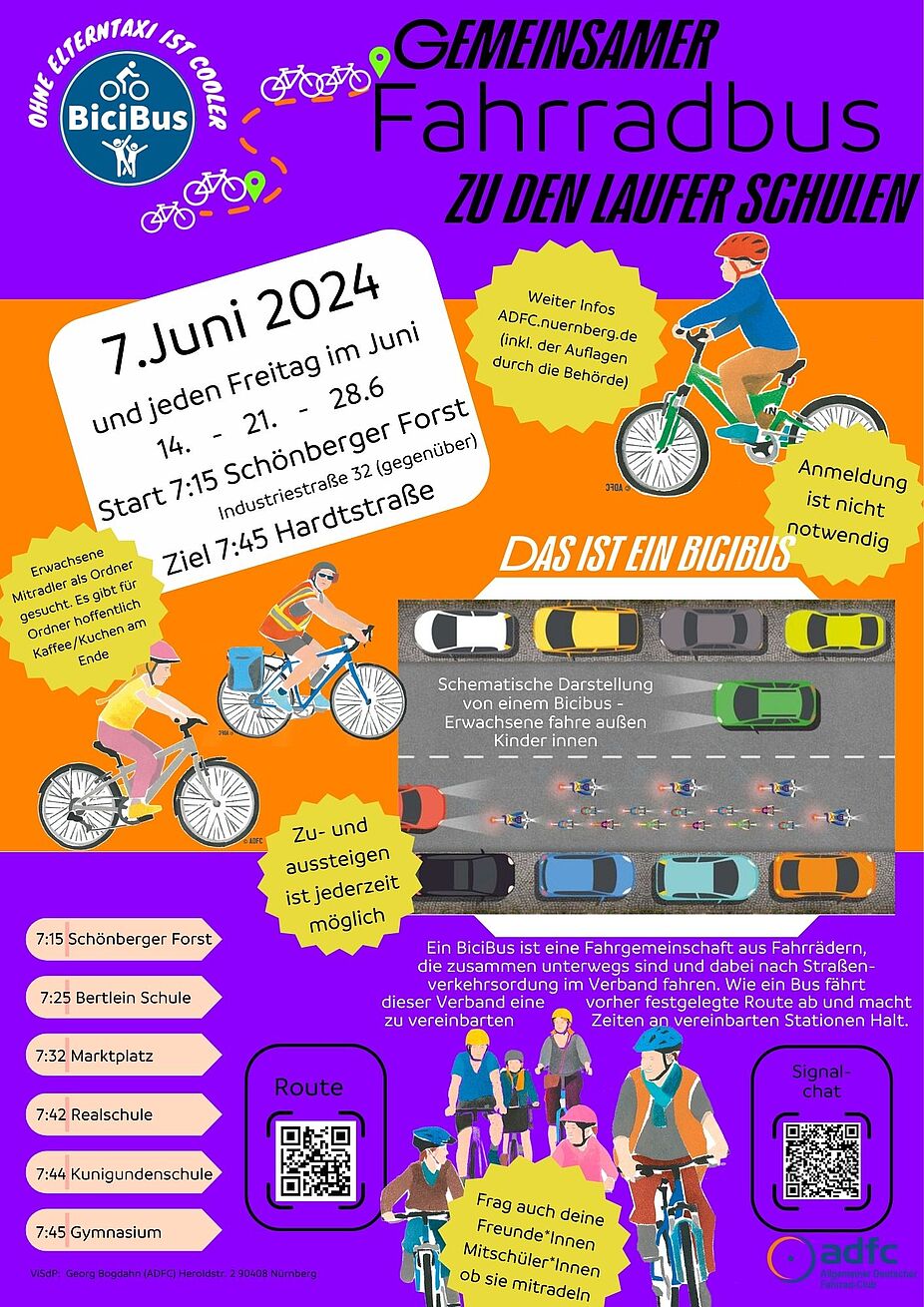 Bicibus Lauf 2024 - Plakat A3 - 1 Plakat BiciBus Lauf - Juni 2024