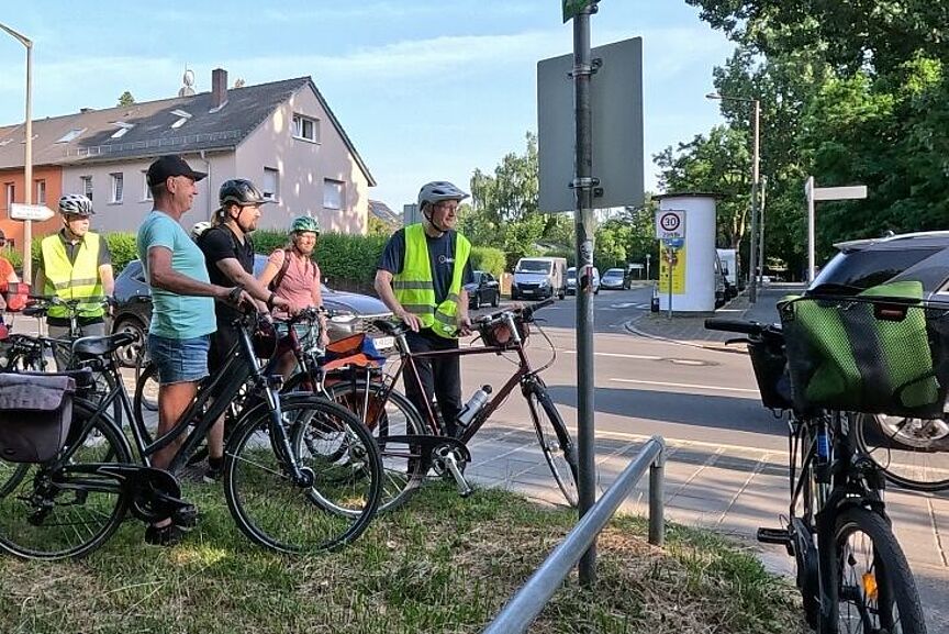 Stopp der Radtour an der Kilianstraße