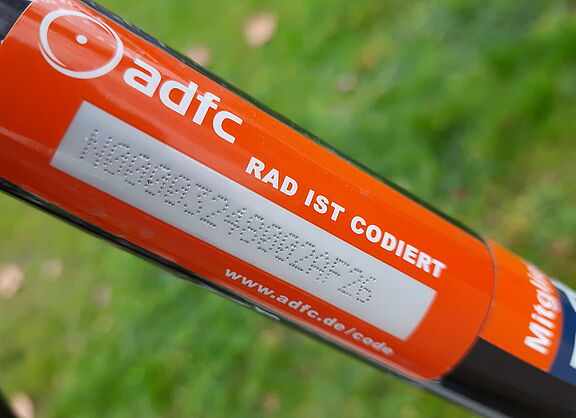 Fahrrad codiert mit Nadelmarkierer