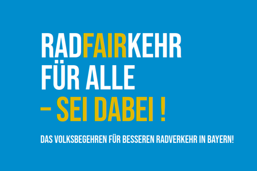 Slogan und Logo des Radentscheid Bayern Slogan und Logo des Radentscheid Bayern