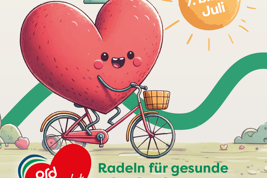 Bild eines fahrradfahrenden Herzes