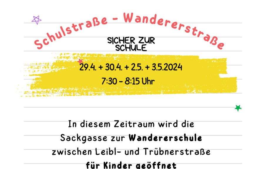 Schulstraße Wandererschule 2024 Schulstraße Wandererschule 2024