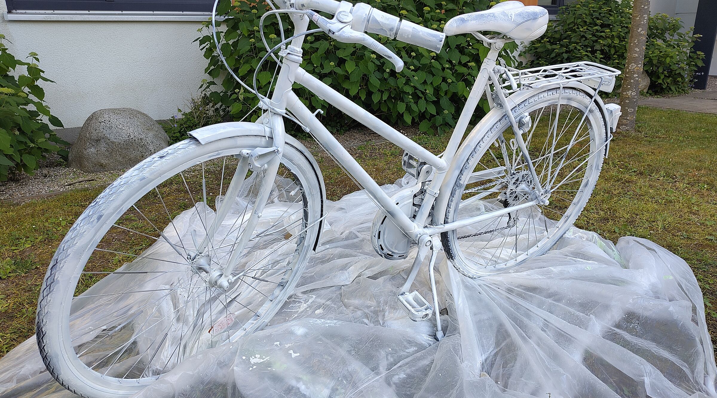 Ghostbike, dass an der Unfallstelle in Großgründlach aufgestellt werden soll