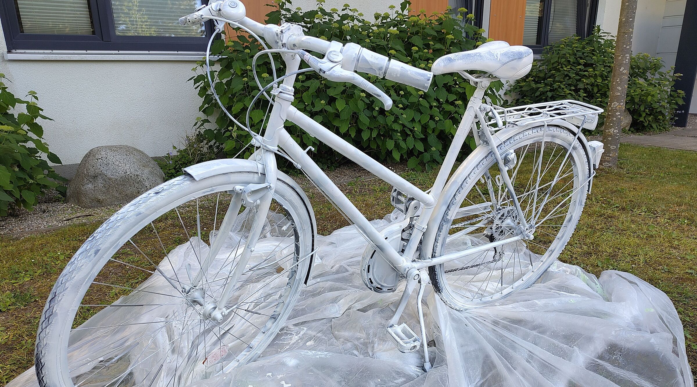 Ghostbike, dass an der Unfallstelle in Großgründlach aufgestellt werden soll